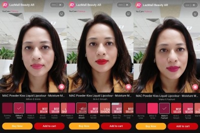 Three flagship Lazada stores present an 'immersive' experience using Perfect Corp's try-on technology. © Lazada