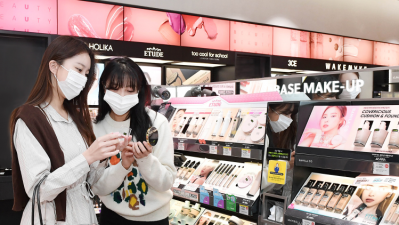 Olive Young says make-up is flying off the shelves after authorities lifted COVID-19 social distancing measures. [Olive Young]